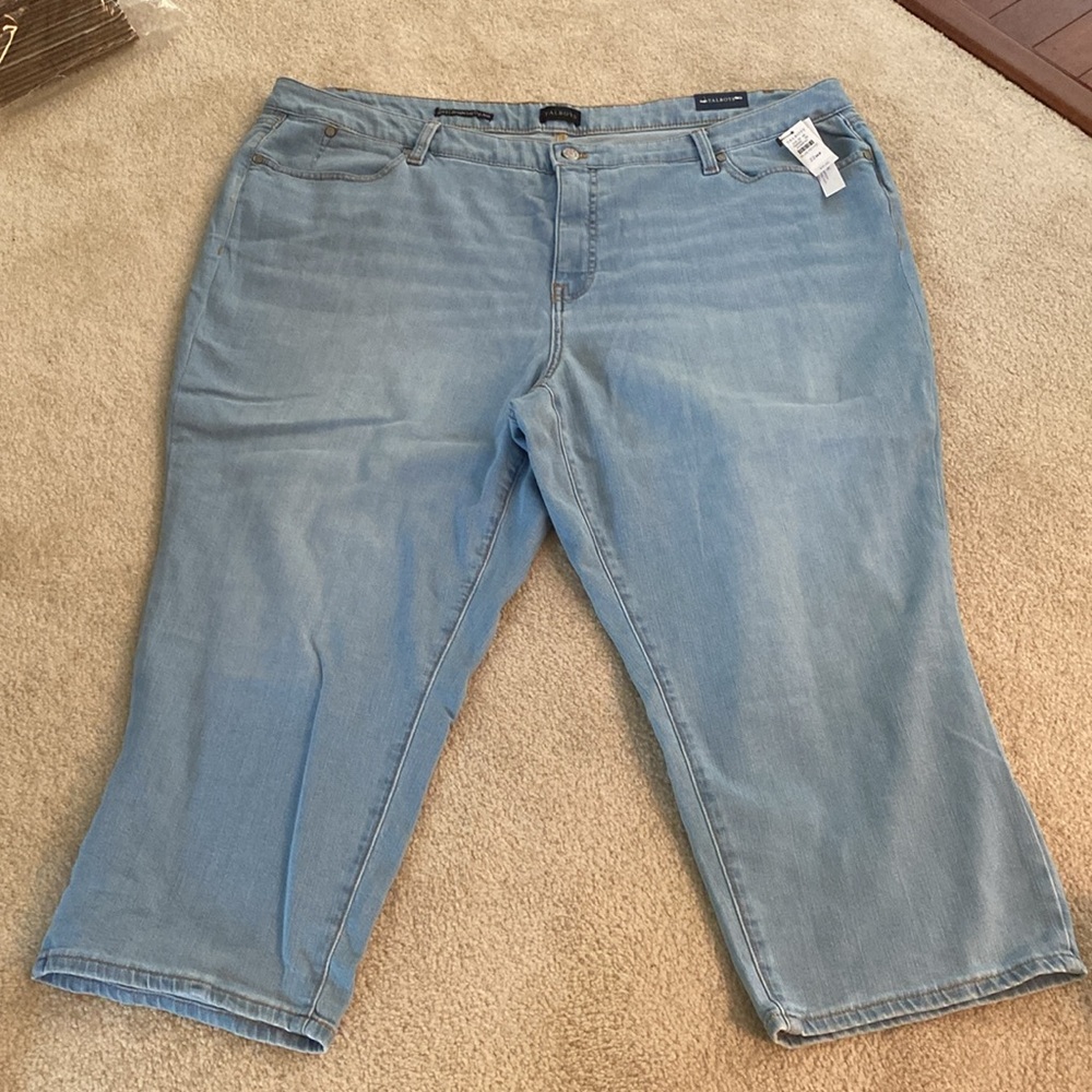 Talbots NWT straight leg crop jeans size 22WP - Picture 3 of 8